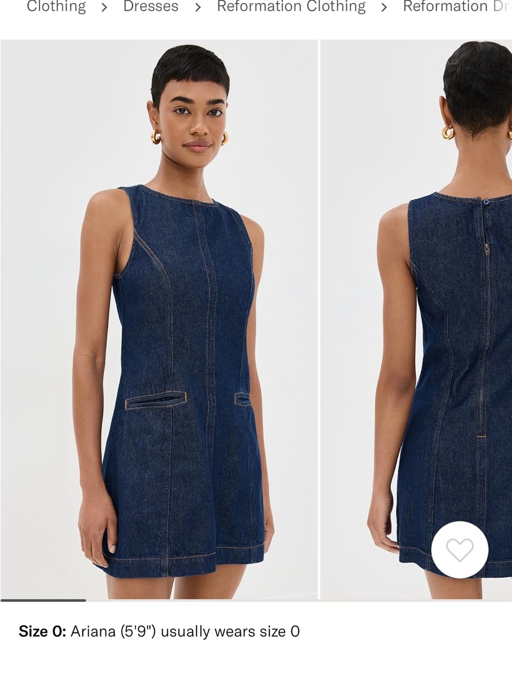 Reformation Citron Denim Mini Dress - size 4